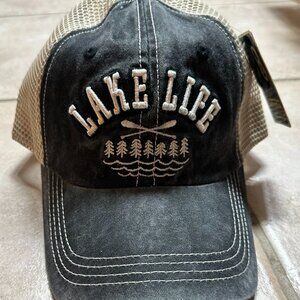 KBETHOS Black Lake Life Womens Adjustable Baseball Cap